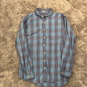 Gently Used Men’s American Eagle Blue and Gray Checkered Casual Shirt